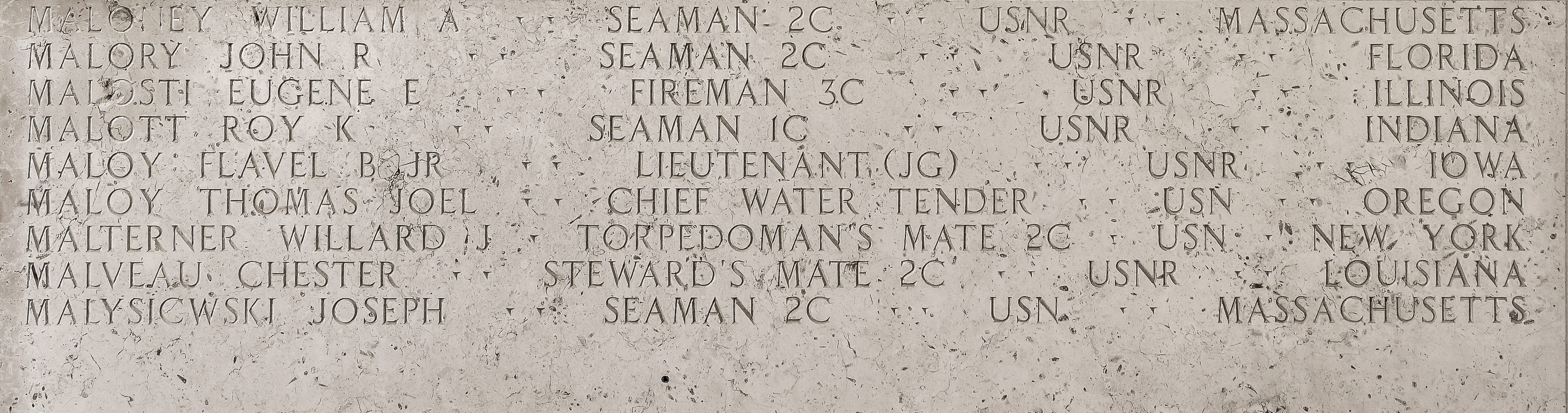 Willard J. Malterner, Torpedoman's Mate Second Class